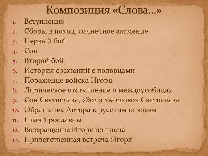 Композиция «Слова…» 1. 2. 3. 4. 5. 6. 7. 8. 9. 10. 11. 12.