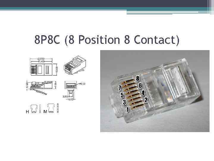8 P 8 C (8 Position 8 Contact) 