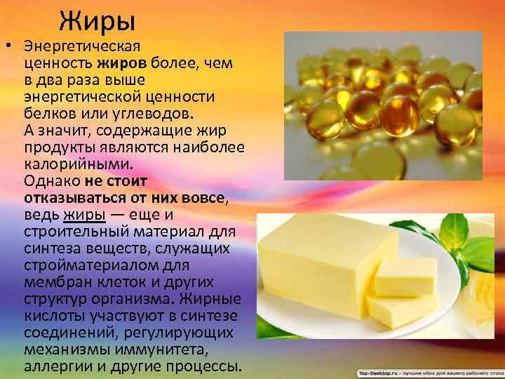 Ценность жиров