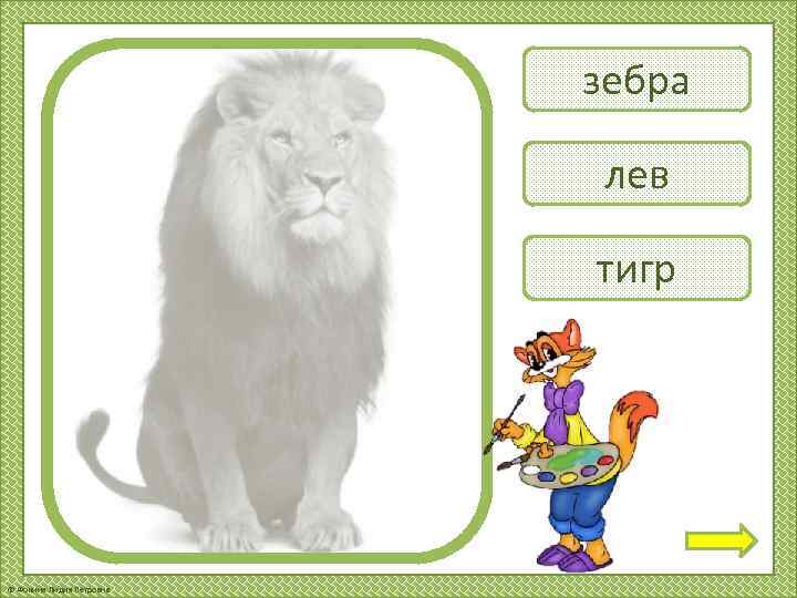 зебра лев тигр © Фокина Лидия Петровна 