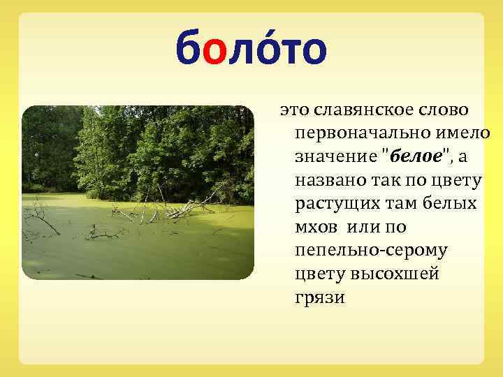 боло то это славянское слово первоначально имело значение 
