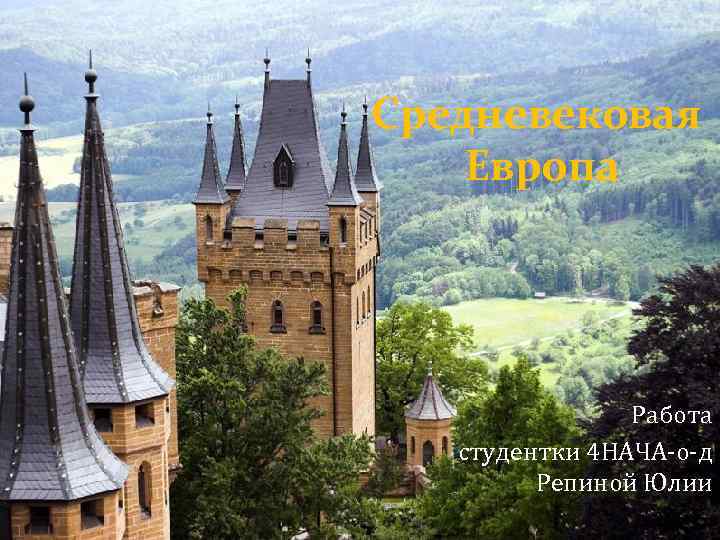 Средневековая Европа Работа студентки 4 НАЧА-о-д Репиной Юлии 