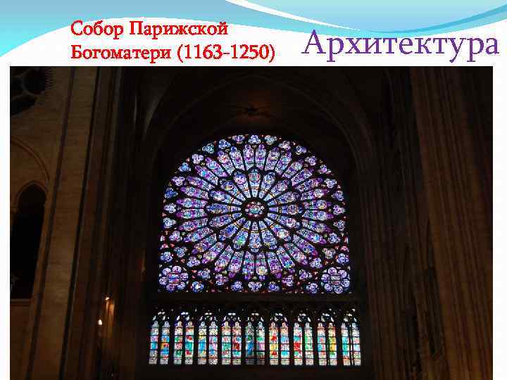 Собор Парижской Богоматери (1163 -1250) Архитектура 