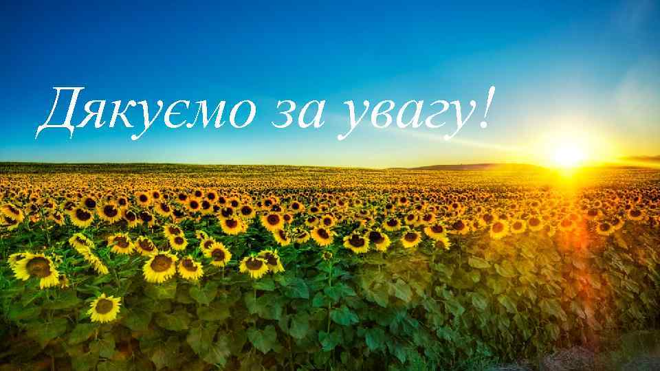 Дякуємо за увагу! 