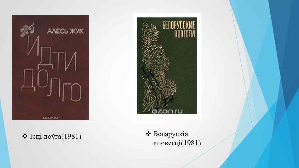 v Ісці доўга(1981) v Беларускія аповесці(1981) 