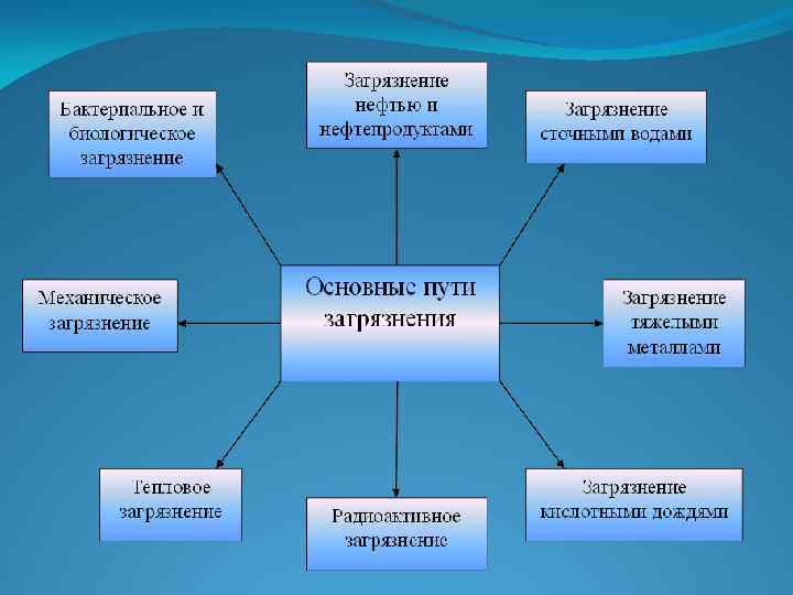 Какие есть виды загрязнения мирового океана