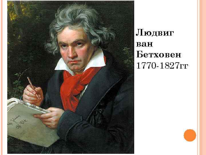 Людвиг ван Бетховен 1770 -1827 гг 