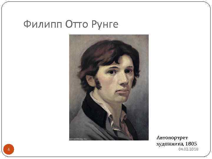 Филипп Отто Рунге Автопортрет художника, 1805 4 04. 02. 2018 