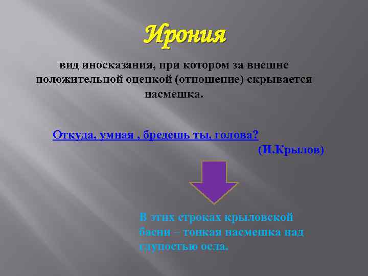 Откуда умная бредешь. Типы иносказания в литературе. Прием иносказания. Художественное иносказание это. Виды иронии.