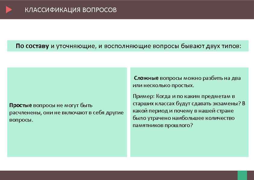 Классификация вопросов и ответов. Сложные вопросы примеры. Уточняющие и восполняющие вопросы. Простые и сложные вопросы примеры. Уточняющие и восполняющие вопросы примеры.