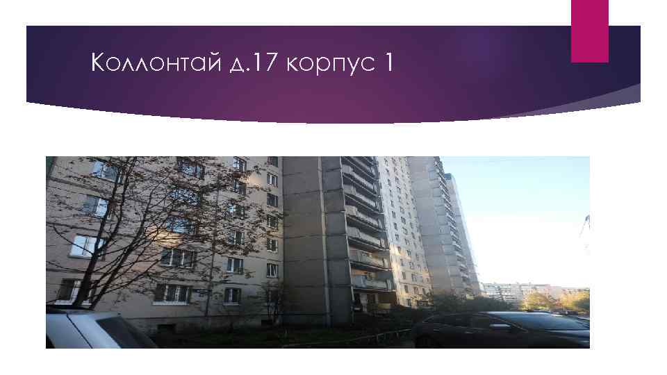 Коллонтай д. 17 корпус 1 