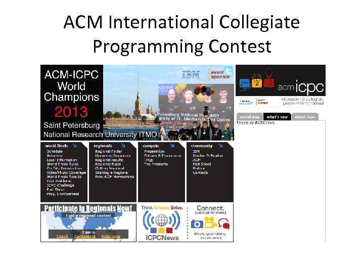 ACM International Collegiate Programming Contest 