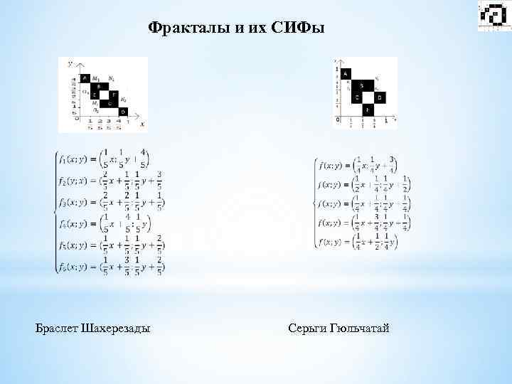 Фракталы и их СИФы Браслет Шахерезады Серьги Гюльчатай 