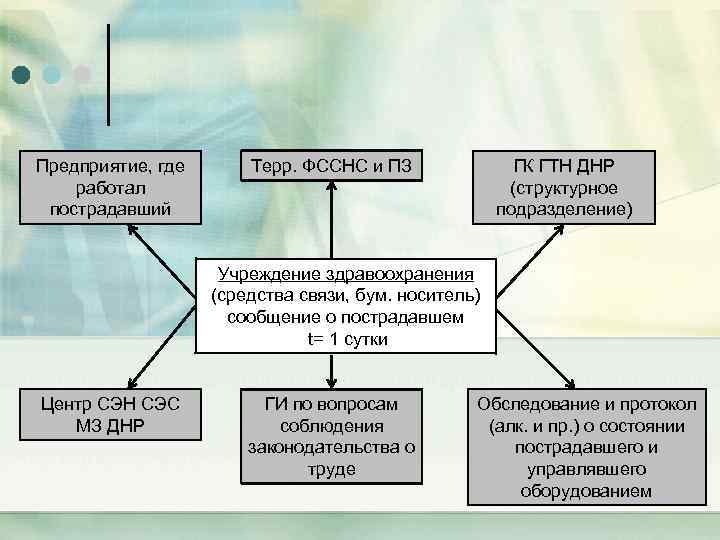 Предприятие, где работал пострадавший ГК ГТН ДНР (структурное подразделение) Терр. ФССНС и ПЗ Учреждение