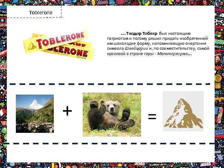 Toblerone …. . Теодор Тоблер был настоящим патриотом и потому решил придать изобретенной им