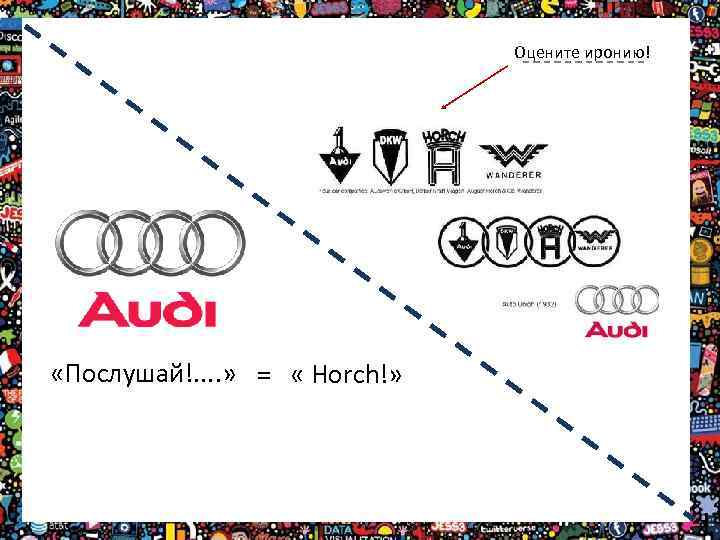 Оцените иронию! «Послушай!. . » = « Horch!» 