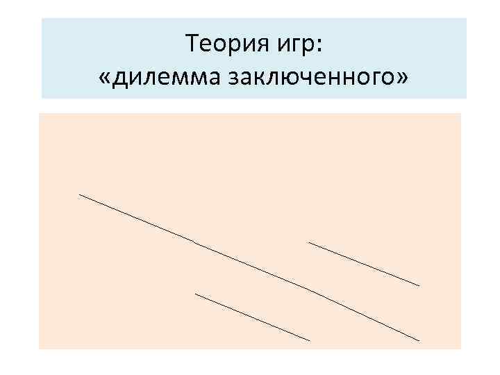Теория игр: «дилемма заключенного» 