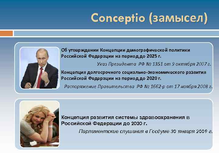 Conceptio (замысел) Об утверждении Концепции демографической политики Российской Федерации на период до 2025 г.