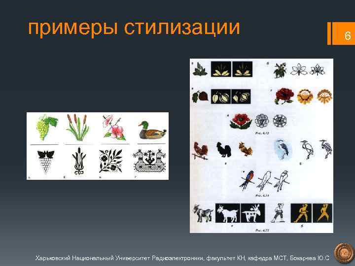примеры стилизации Харьковский Национальный Университет Радиоэлектроники, факультет КН, кафедра МСТ, Бокарева Ю. С. 6