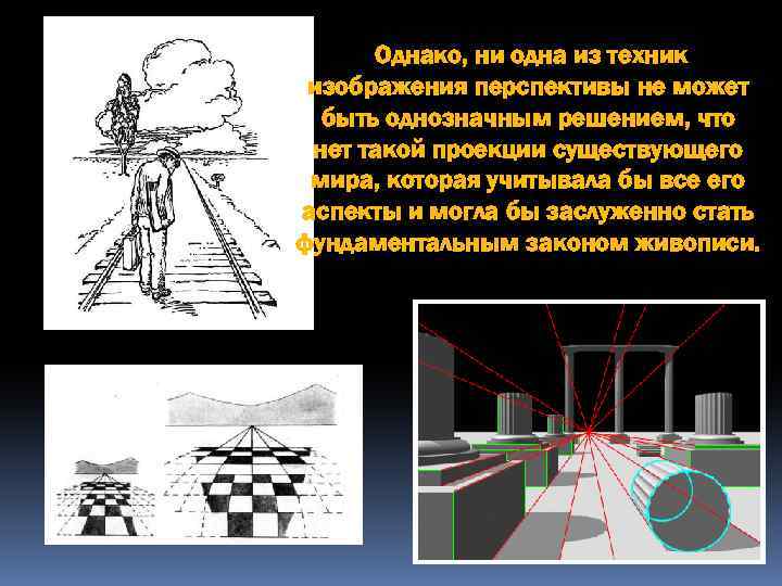 Однако, ни одна из техник изображения перспективы не может быть однозначным решением, что нет