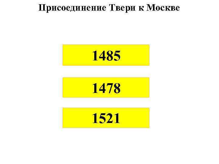 Присоединение Твери к Москве 1485 1478 1521 