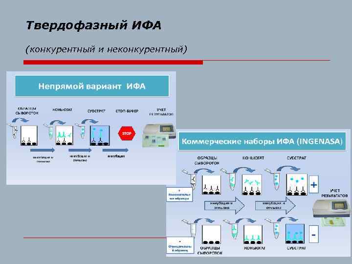 Твердофазный ИФА (конкурентный и неконкурентный) 