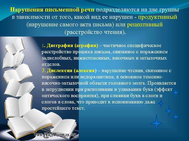 Нарушение письменной речи. Аграфия и дисграфия. Виды нарушений письменной речи. Нарушение письменной речи это определение. Виды письменной речи в логопедии.