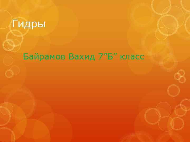 Гидры Байрамов Вахид 7”Б” класс 