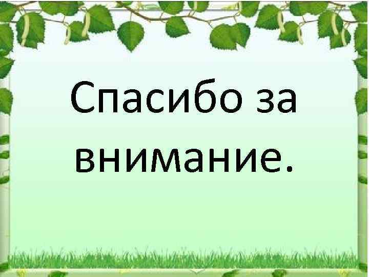 Спасибо за внимание. 