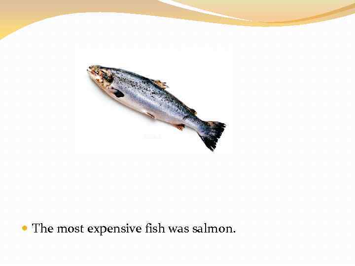  The most expensive fish was salmon. 