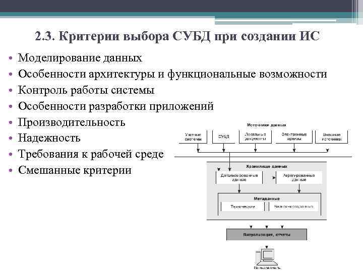 Особенности данных