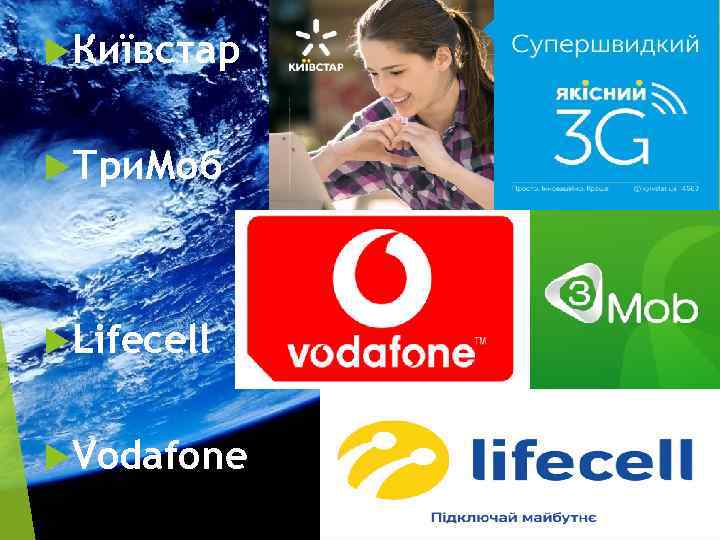  Київстар Три. Моб Lifecell Vodafone 