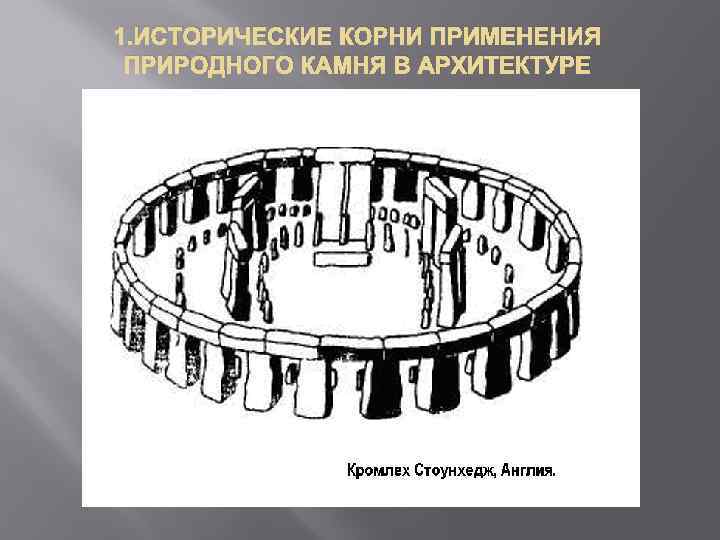 1. ИСТОРИЧЕСКИЕ КОРНИ ПРИМЕНЕНИЯ ПРИРОДНОГО КАМНЯ В АРХИТЕКТУРЕ 