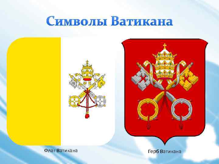 Символы Ватикана Флаг Ватикана Герб Ватикана 