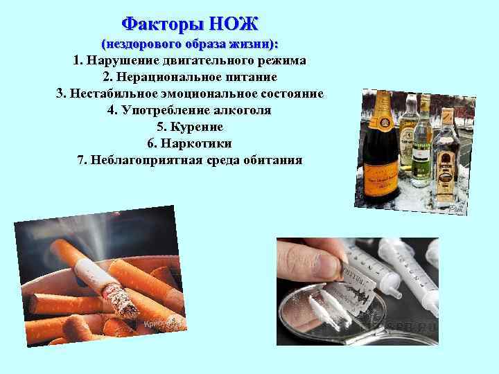 Факторы нездорового образа жизни. Факторы здорового и нездорового образа жизни. Что относится к нездоровому образу жизни. К чему приводит нездоровый образ жизни.