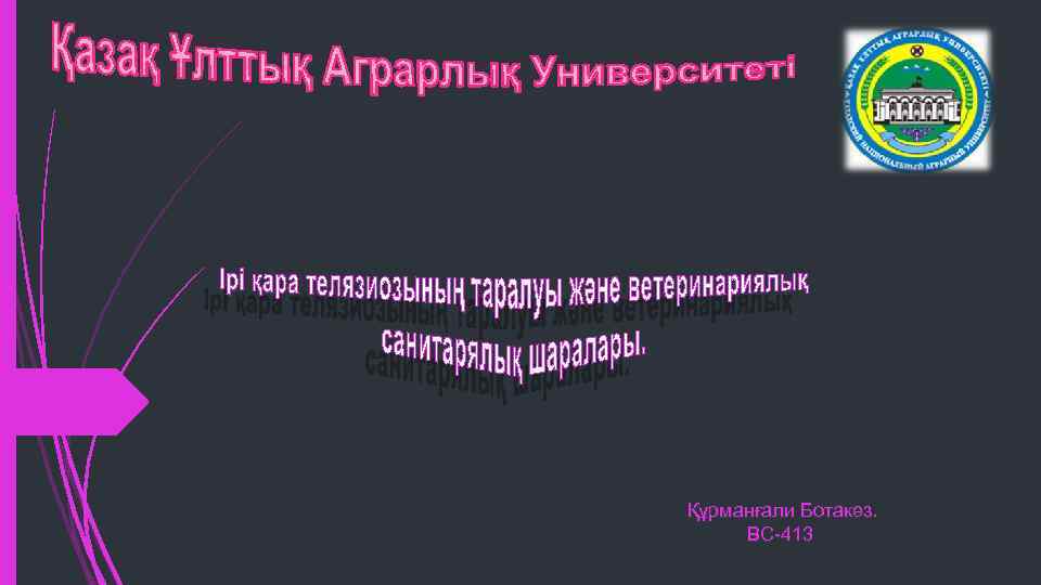 Құрманғали Ботакөз. ВС-413 