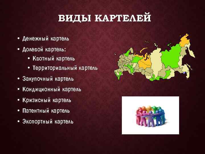 Виды картелей