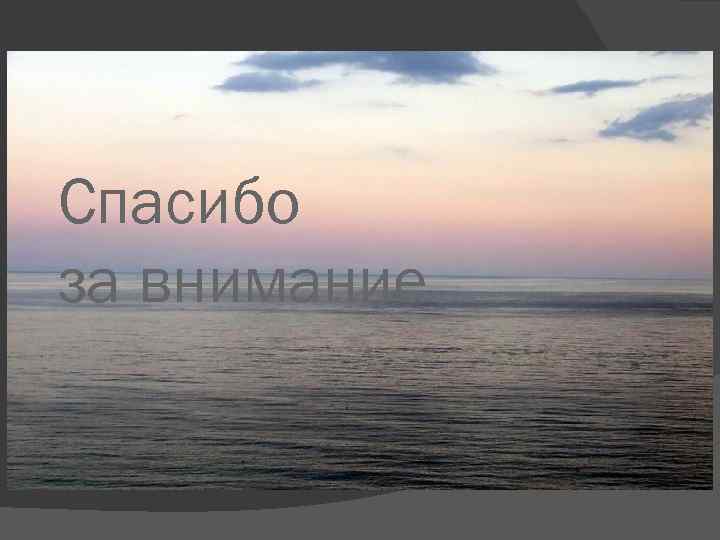 Спасибо за внимание 