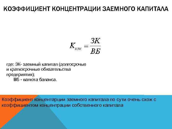 Коэффициент концентрации формула по балансу. Коэффициент концентрации заемного капитала формула. Коэффициент концентрации заемного капитала формула по балансу. Формула расчета коэффициента концентрации заемного капитала. Коэффициент формула коэффициента концентрации заёмного капитала.