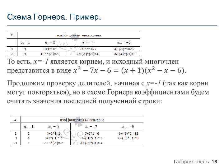 Схема горнера принцип