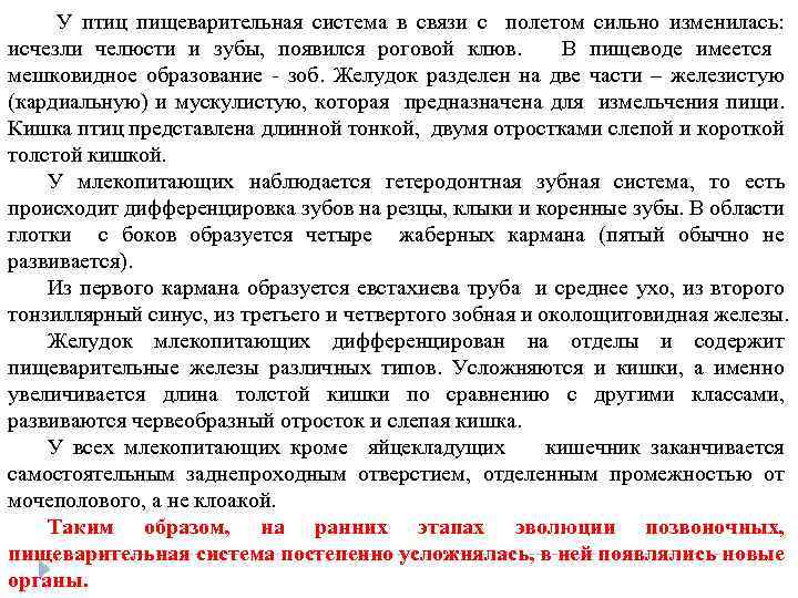  У птиц пищеварительная система в связи с полетом сильно изменилась: исчезли челюсти и