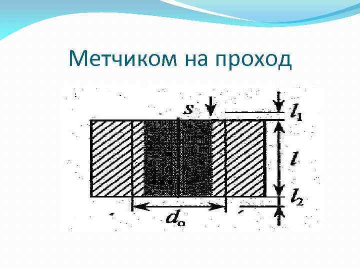 Метчиком на проход 