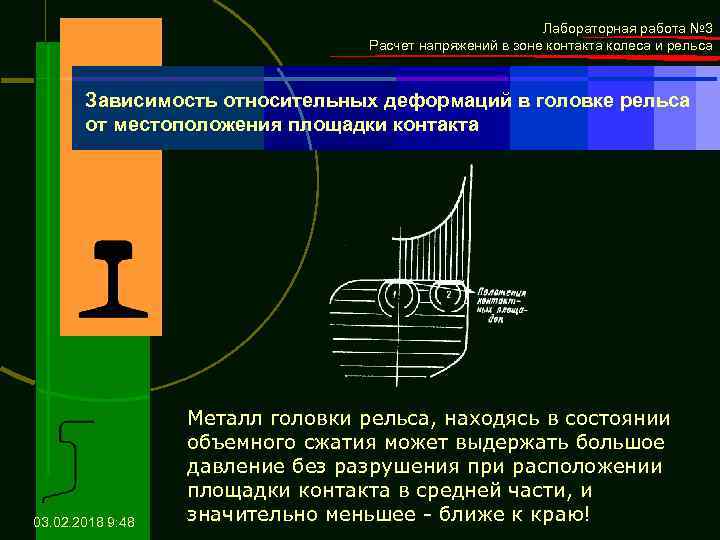 Лабораторная работа № 3 Расчет напряжений в зоне контакта колеса и рельса Зависимость относительных