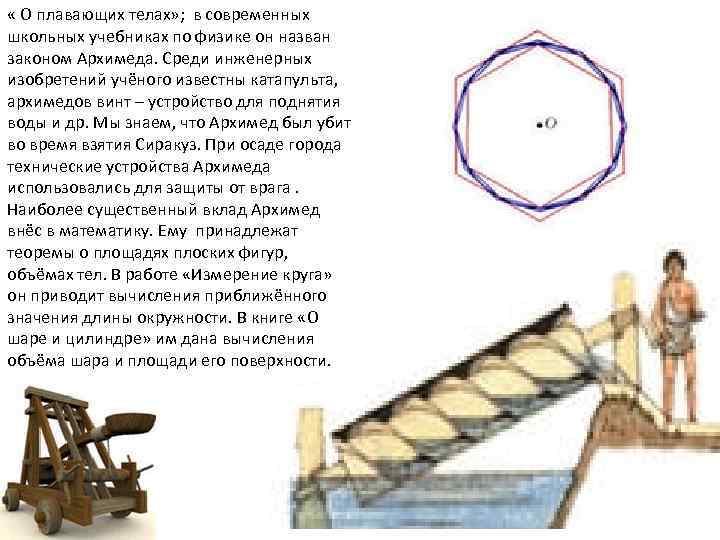 « О плавающих телах» ; в современных школьных учебниках по физике он назван