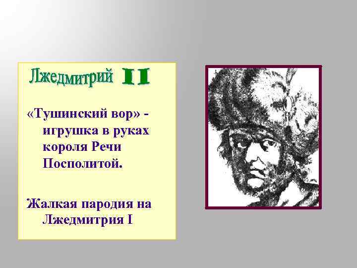  «Тушинский вор» игрушка в руках короля Речи Посполитой. Жалкая пародия на Лжедмитрия I