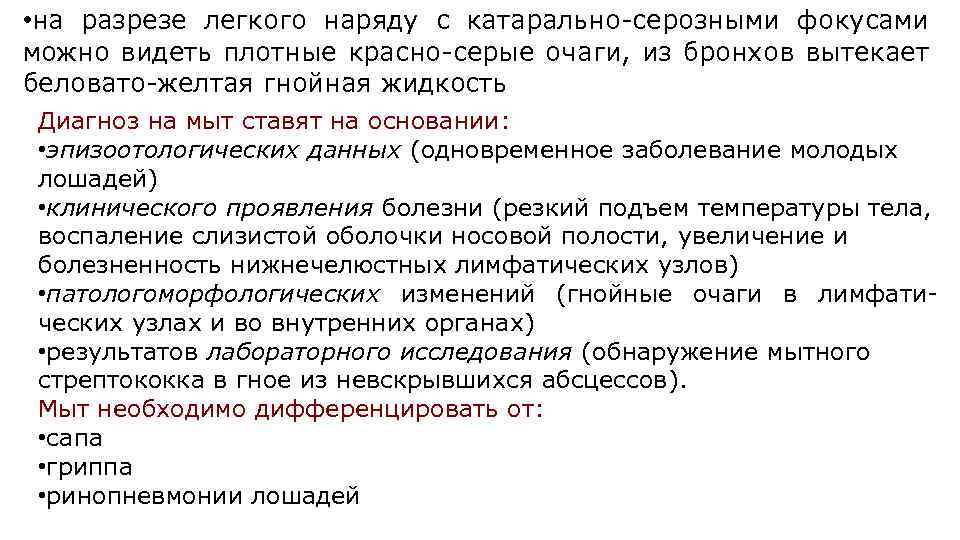  • на разрезе легкого наряду с катарально-серозными фокусами можно видеть плотные красно-серые очаги,