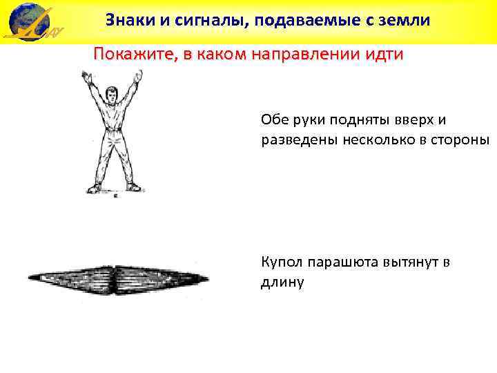 В каком направлении идут. Знак с земли покажите в каком направлении идти. Подаваемые с земли < вниз. Знаки подаваемые с земли обоснование. Сигнал подняты вверх руки обе.