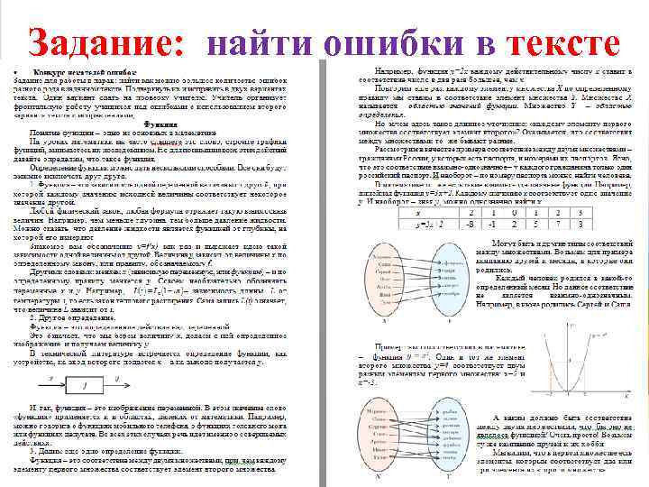 Задание: найти ошибки в тексте 