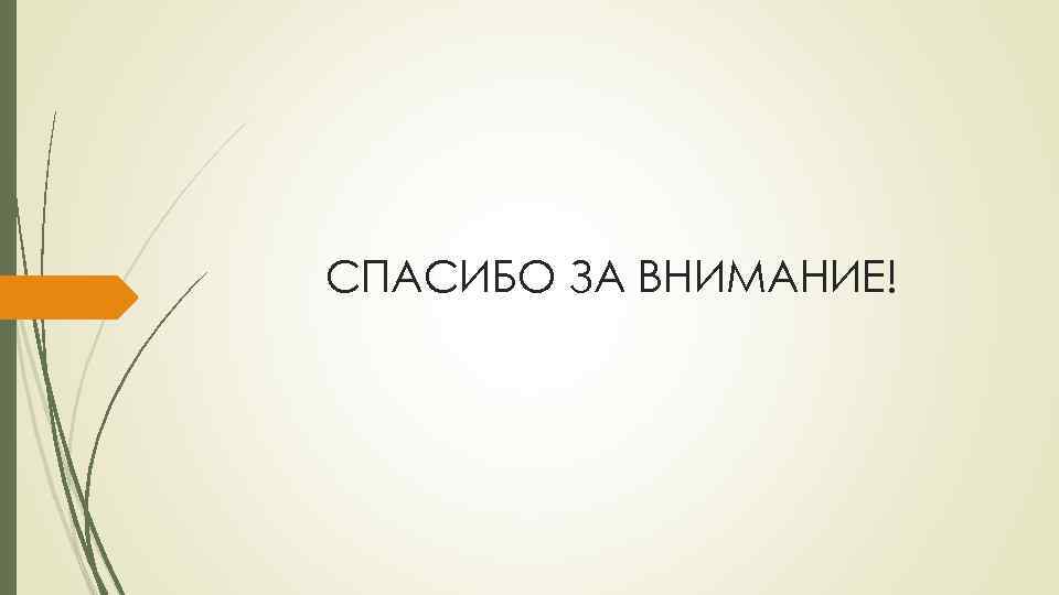 СПАСИБО ЗА ВНИМАНИЕ! 