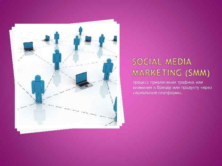 процесс привлечения трафика или внимания к бренду или продукту через социальные платформы. 
